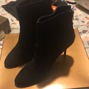 Black suede boot